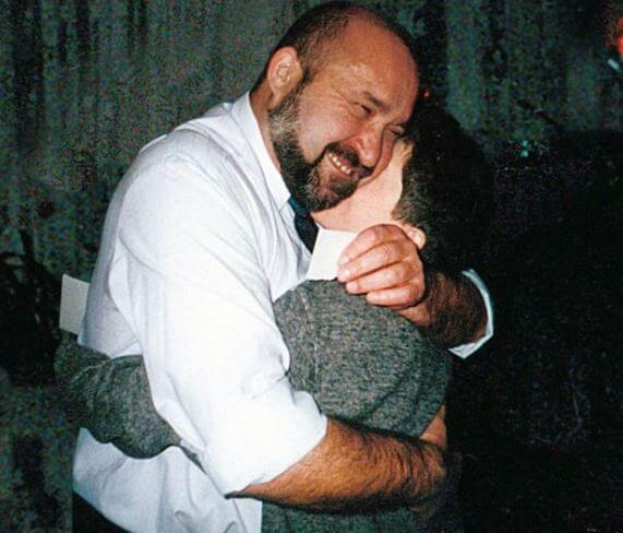 Krzysztof Lewandowski with his son, Robert Lewandowski.